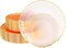Trendables Plastic Plates for Party Fancy Plastic Dinner Plates For Guest 7.5 inch Dessert Plates & 10 Inch Thin Delicate Disposable Dinnerware Charger Plate Set